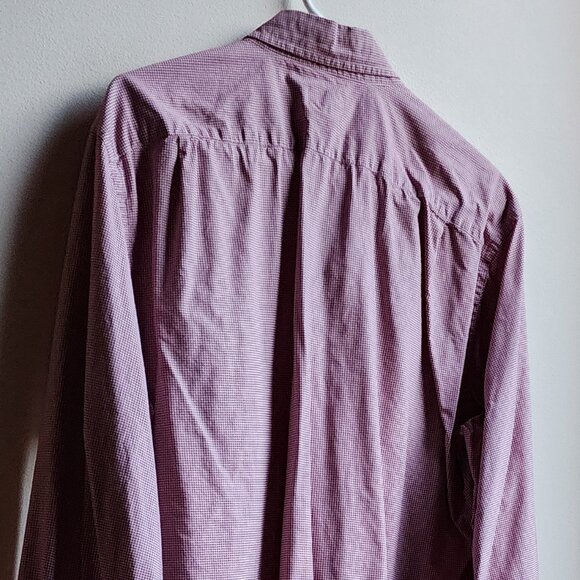 J.Crew Red/White Micro-Checked Casual Button Down Shirt Size Large - Picture 12 of 15